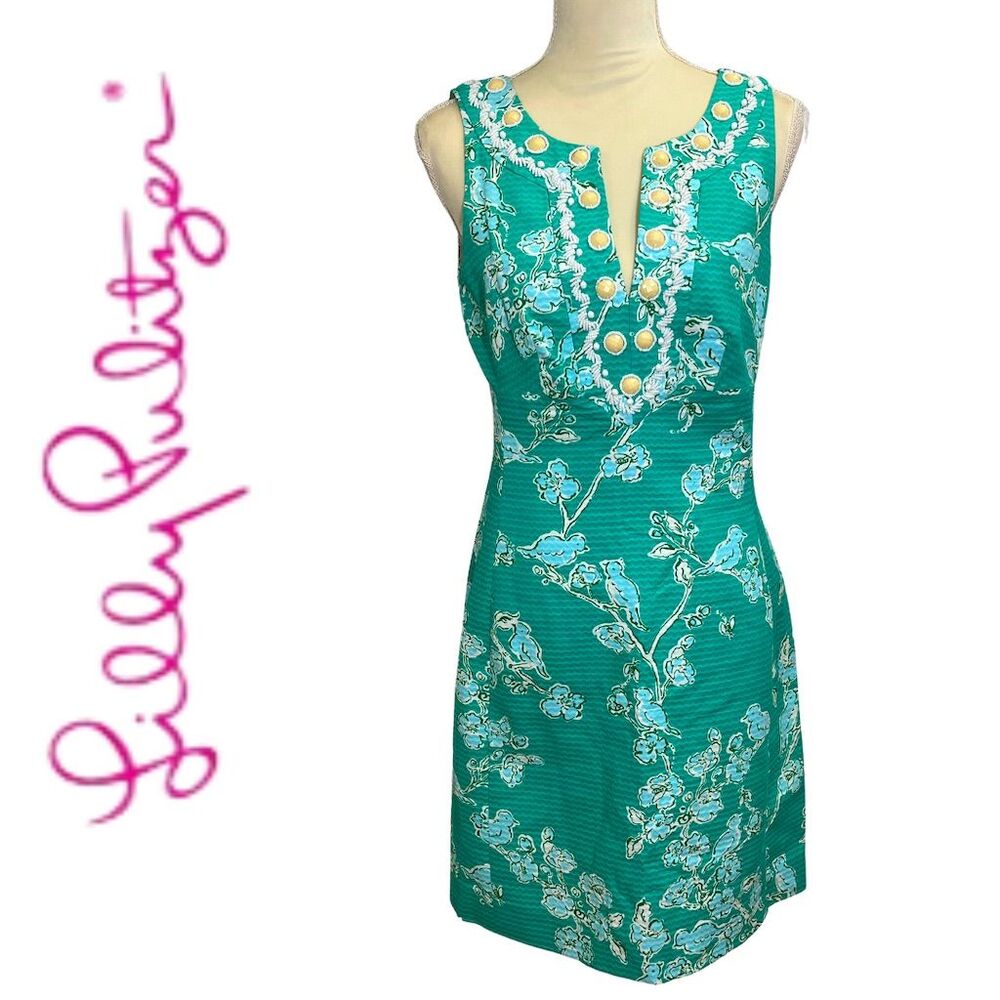 Lilly Pulitzer Green Floral Mini Dress